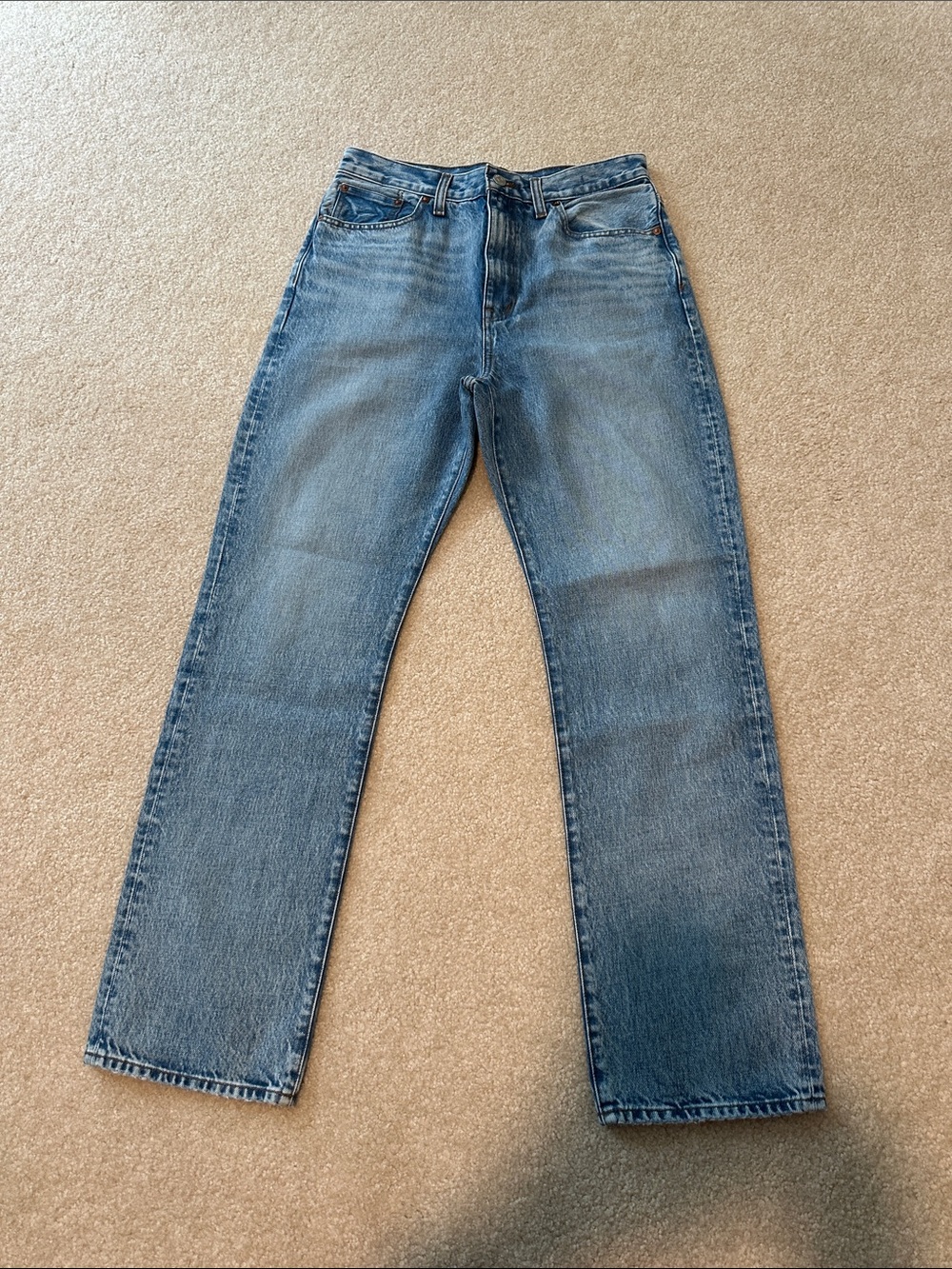 Madewell Straight-Leg Jeans in Light Blue Wash